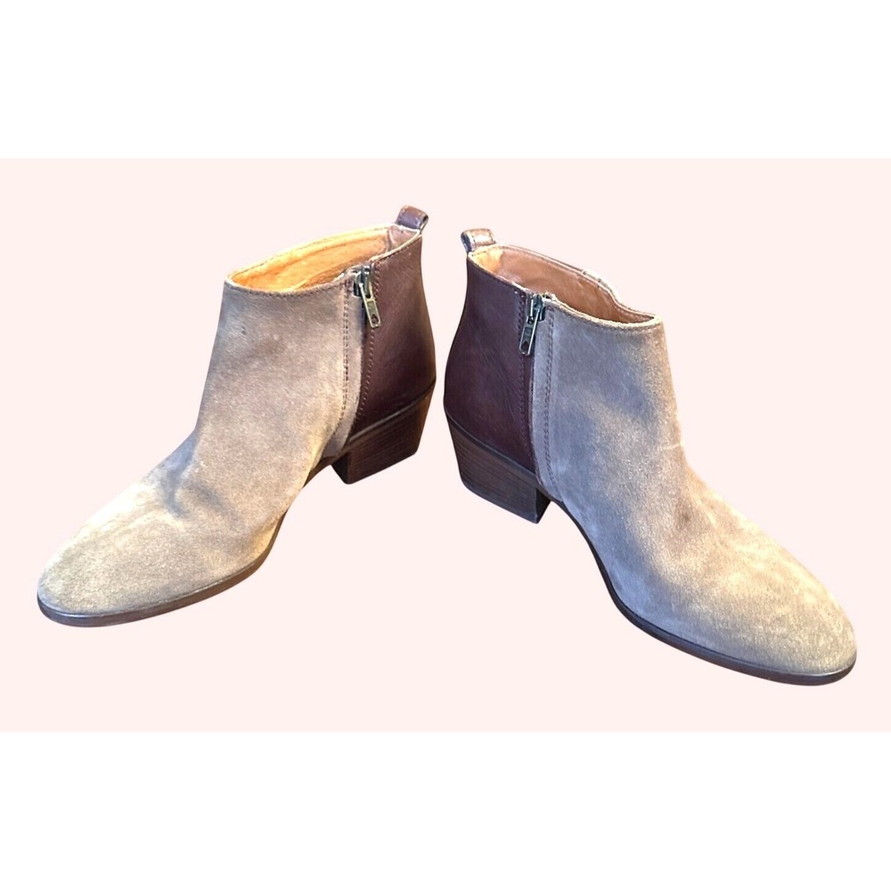 Madewell Woman Suede Leather Brown‎ Ankle Booties Zipper Western Sz 8
